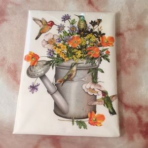 Hummingbird Flour Sack Dish Towel NWT Cotton 30X30